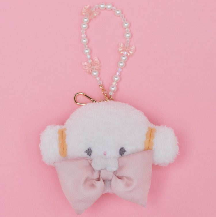 Maison de FLEUR × Sanrio characters | Cogimyun Mascot Holder Bag Charm Keychain with Pearl Chain 10 x 12cm (Limited