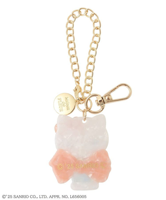 Maison de FLEUR × Sanrio characters | My Melody Mascot Holder Bag Charm Keychain with Pearl Chain 10 x 12cm (Limited
