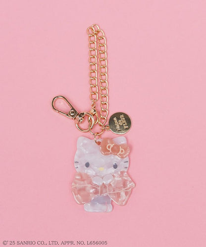Maison de FLEUR × Sanrio characters | My Melody Mascot Holder Bag Charm Keychain with Pearl Chain 10 x 12cm (Limited