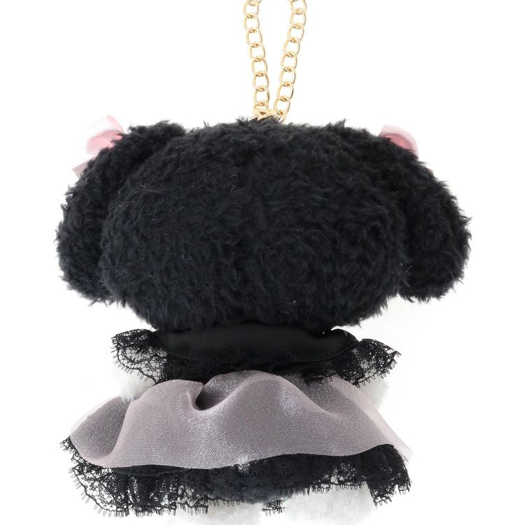 Maison de FLEUR × MY MELODY | Black Mascot Holder Bag Charm Plush Keychain 120x90mm
