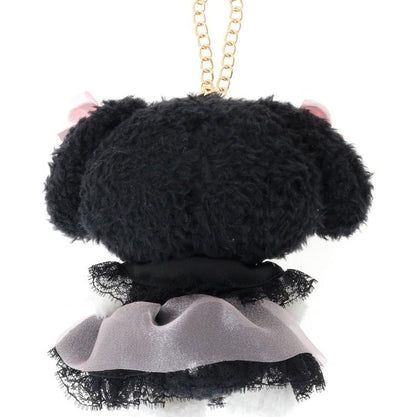 Maison de FLEUR × MY MELODY | Black Mascot Holder Bag Charm Plush Keychain 120x90mm