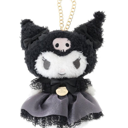 Maison de FLEUR × Kuromi | Black Mascot Holder Bag Charm Plush Keychain 120x90mm