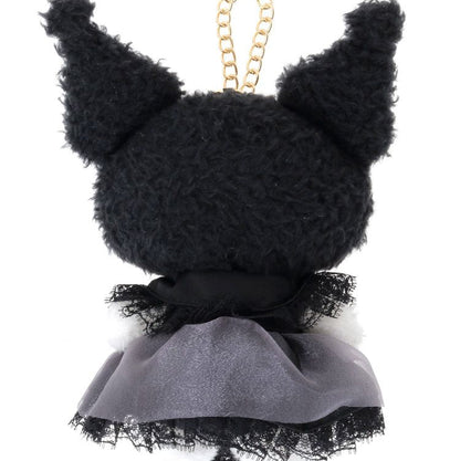 Maison de FLEUR × Kuromi | Black Mascot Holder Bag Charm Plush Keychain 120x90mm