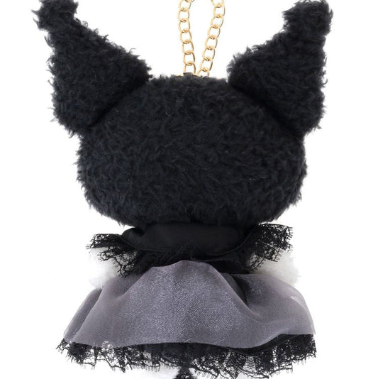 Maison de FLEUR × Kuromi | Black Mascot Holder Bag Charm Plush Keychain 120x90mm