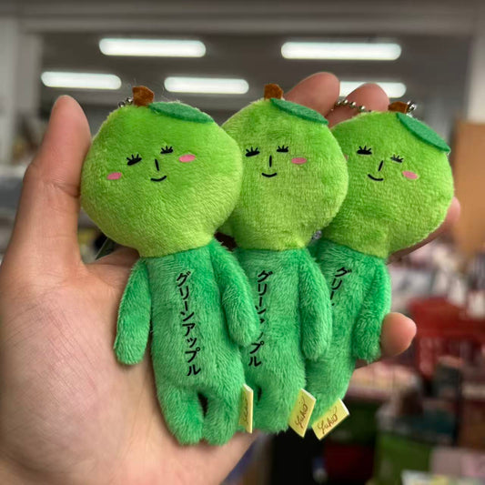 【Any two for 10%off】Yukio | Mascot Holder Plush Keychain W45×H105mm (Green Apple)