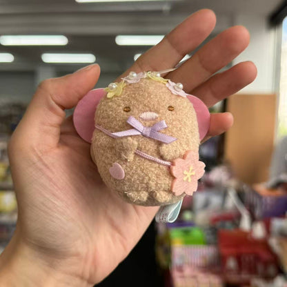 SAN-X | Sumikko Gurashi Flower Fairy Tonkatsu Bag Charm Keychain (Zenkoji Temple Limit)