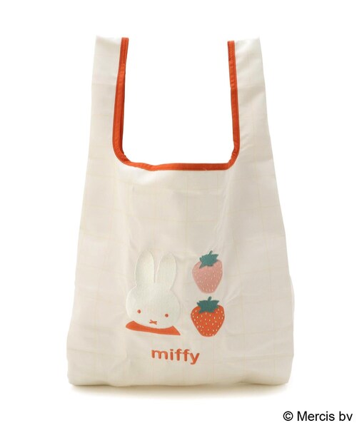 MIFFY | Dick Bruna Miffy Strawberry Embroidered Eco Bag 530x300mm (Strawberry＆Tulip)
