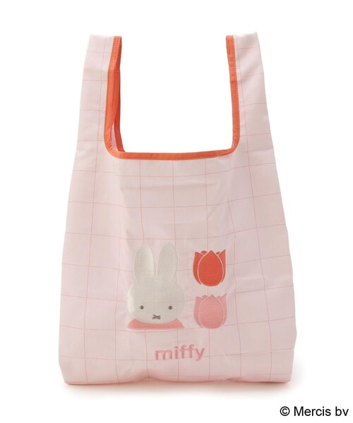 MIFFY | Dick Bruna Miffy Tulip Embroidered Eco Bag 530x300mm (Strawberry＆Tulip)
