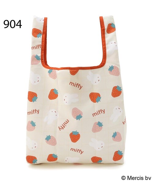 MIFFY | Dick Bruna Miffy Strawberry Embroidered Eco Bag 530x300mm (Strawberry＆Tulip)