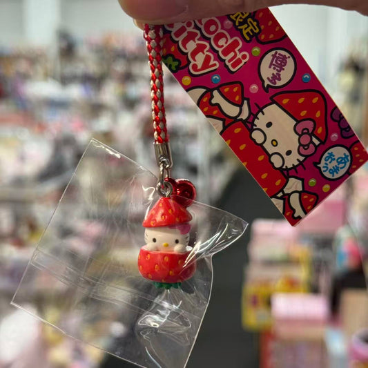 SANRIO | Hello Kitty Mascot Phone Charm Keychain (Strawberry)