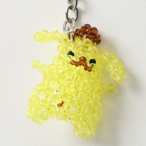 SANRIO x LOWRYS FARM | Pompompurin Bead Key Charm Keychain 50x45mm (Yellow)