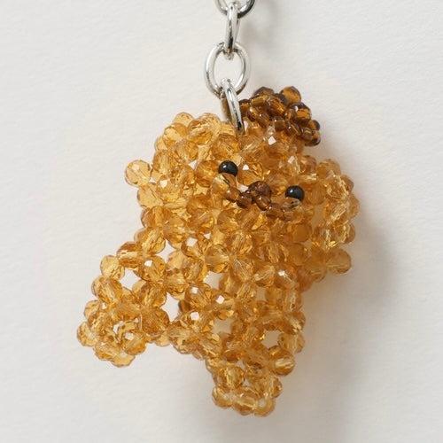 SANRIO x LOWRYS FARM | Pompompurin Bead Key Charm Keychain 50x45mm (Brown)