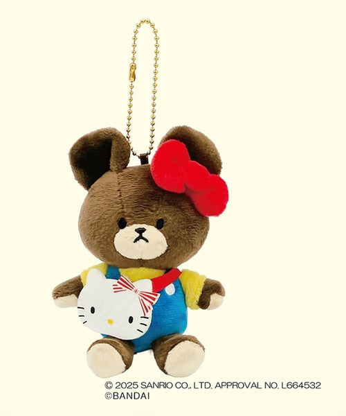 Sanrio × The Bear's School | Jackie Mascot Holder Bag Charm Keychain 80x50x125mm