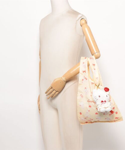 SANRIO | Hello Kitty Plush Keychain Eco Bag 145×115×80mm (Strawberry Shortcake)