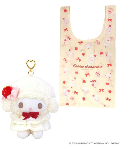 SANRIO | My Sweet Piano Plush Keychain Eco Bag 145×115×80mm (Strawberry Shortcake)