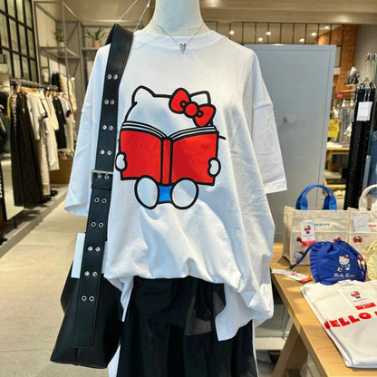 Lowrys Farm | Hello Kitty Pullover T-Shirt White F Size
