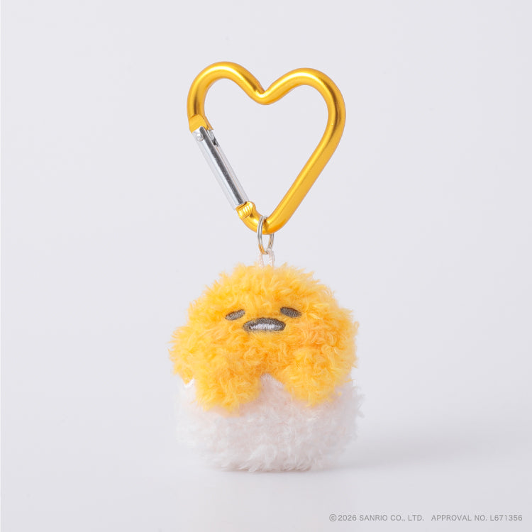 SANRIO | Gudetama Fluffy Mini Mini Mascot Holder Plush Keychain 75mm (Cheek Squeeze)