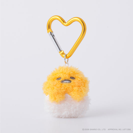SANRIO | Gudetama Fluffy Mini Mini Mascot Holder Plush Keychain 75mm (Cheek Squeeze)