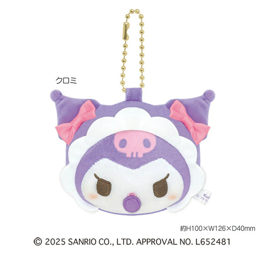 SANRIO | Kuromi Fluffy Shape Mirror Charm Keychain 93 x 108 x 40mm (Baby)