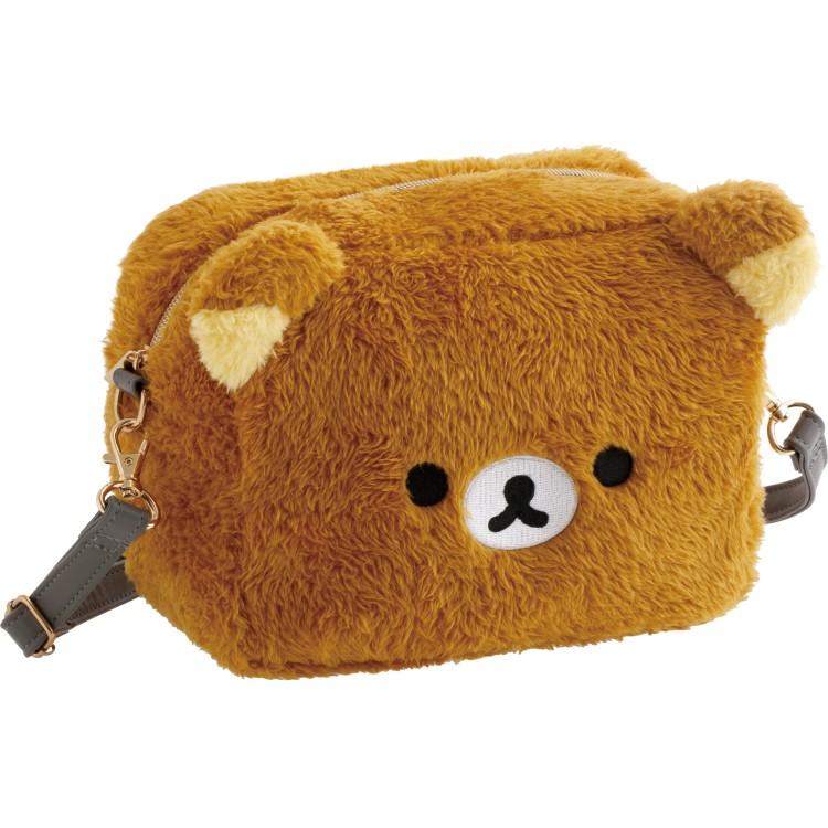 SAN-X | Rilakkuma Plush Shoulder Bag Face Brown 150×200×80mm (Stay With Me)