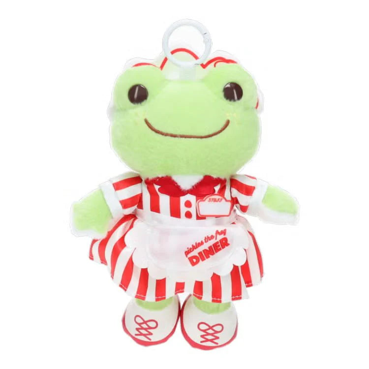 Pickles the Frog | Mascot Holder Bag Charm & Eco Shopping Tote Bag (Retro Diner)