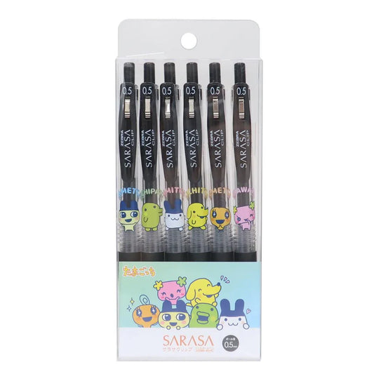 Tamagotchi | Ballpoint Pen SARASA 6-Piece Set 0.5mm Black