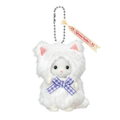 Sylvanian Families | Curly- Persian Cat Girl in Cat Costume Plush Keyring