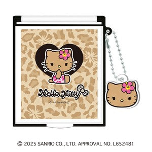 SANRIO | Hello Kitty Mirror with Mascot H85 x W70 x D6mm (Leopard Tan Kitty)