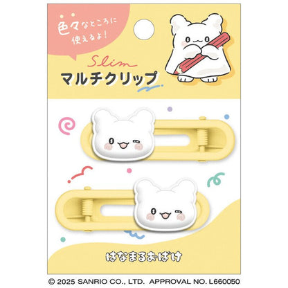 SANRIO | Hanamaruobake Slim Hair Clip Set 20×60mm (Happy)