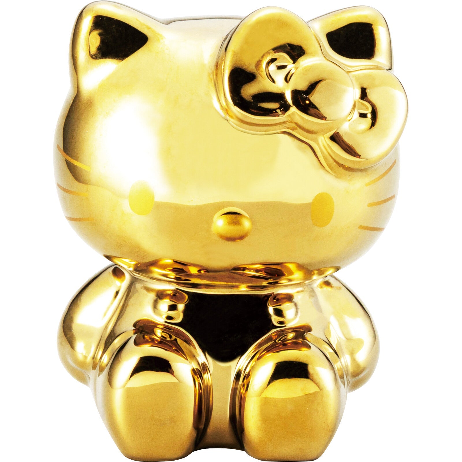 SANRIO | Hello Kitty Golden Money Box Piggy Bank W9.3×D8.8×H12.5