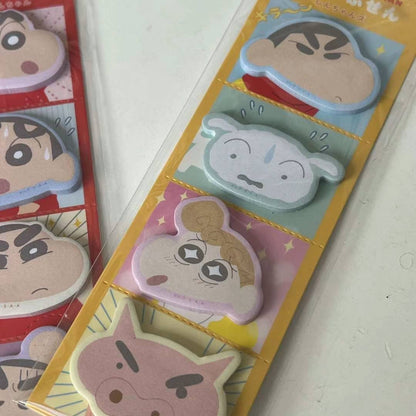 Crayon Shin-Chan | Four Panel Sticky Notes Various H156×W50Mm × 4Type 30Pieces
