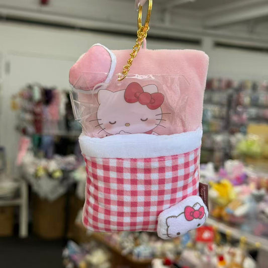 SANRIO | Hello Kitty Mascot Holder Bag Charm Plush Keychain 50x110x180m (Super Rare Fluffy Futon)