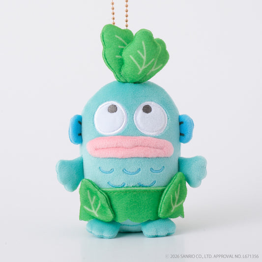 SANRIO | Hangyodon Freshly Harvested Farm Squishy Mascot Keychain Bag Charm 120mm Approx. (Komatsuna)