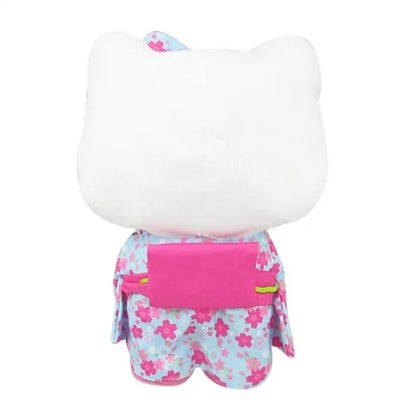 SANRIO | Light Blue Sakura Kimono Plush Toy M 30×21×15cm (Hello KItty)