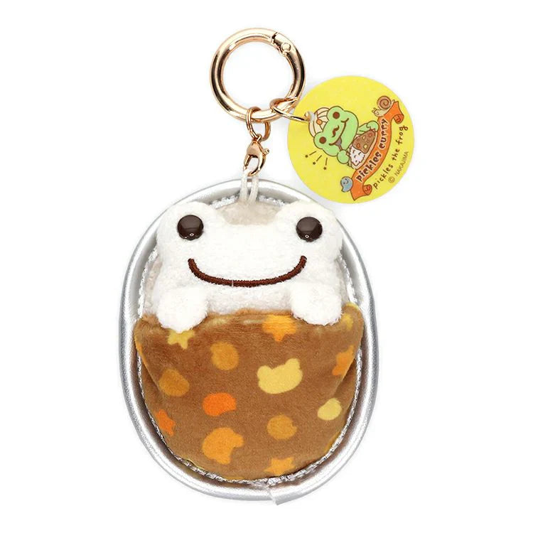 Pickles the Frog | Carabiner Plush Keychain Bag Charm 90×70×40mm (Naan Smile Curry House)