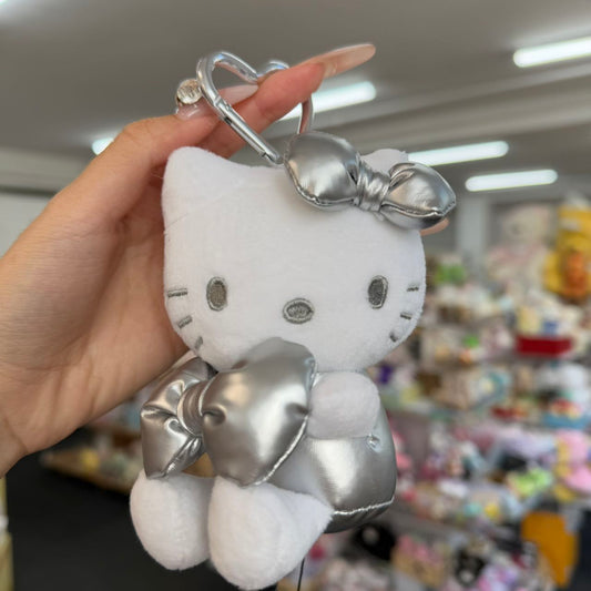Sanrio X St. | Hello Kitty Mascot Holder Plush Keychain (Silver)