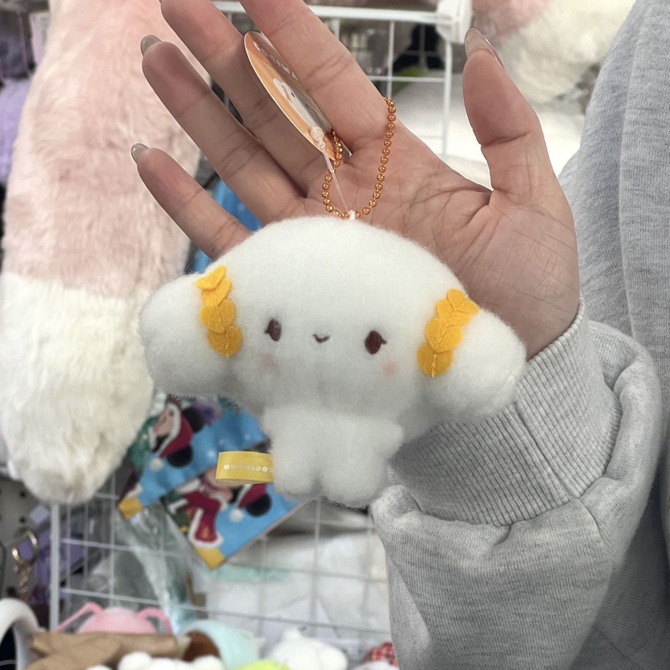Sanrio | Plush Mascot Cogimyun 12 X 8 5Cm 日本三丽鸥 小麦云珠链挂件/包挂/钥匙链