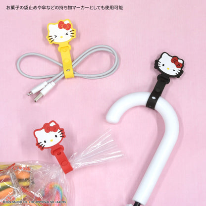 Sanrio | Cable Band 3Pcs Set 日本三丽鸥 数据线收集Set/雨伞防丢/包装封口 装饰带 凯蒂猫Hello Kitty