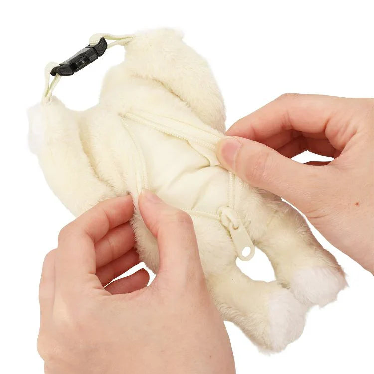 Pickles the Frog | Plush Pouch Hanging Pouch Basic 180×90×45mm (White)