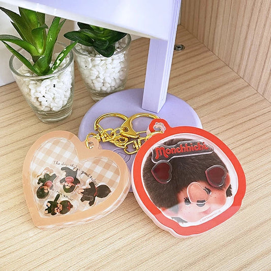 Monchhichi | Swinging Acrylic Keychain H7.4×W7.1×D0.7cm (Heart Shape)