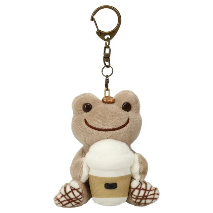 Pickles the Frog | Plush Keychain Bag Charm 90×85×60mm (Always Coffee Togo)