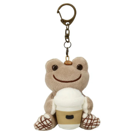 Pickles the Frog | Plush Keychain Bag Charm 90×85×60mm (Always Coffee Togo)