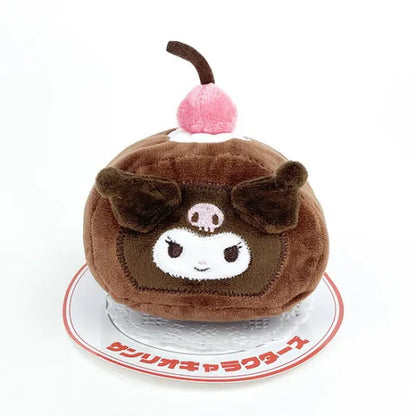 SANRIO | Kuromi Mini Pouch Die-Cut Pouch Bag Charm Keychain H18 x W11 x D8cm (Roll Cake)