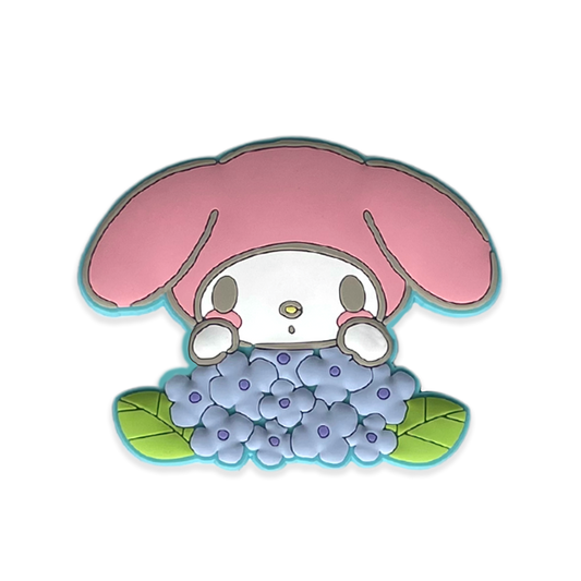 SANRIO | Japanese Seasons Rubber Magnet My Melody H44xW90×D3ｍｍ (Rainy Season - Hydrangea)