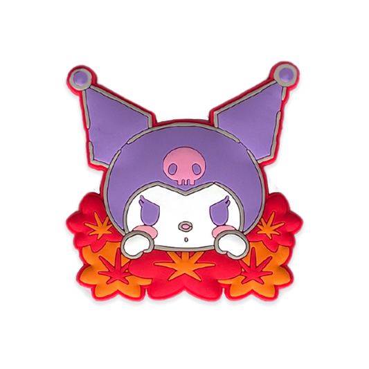 SANRIO | Japanese Seasons Rubber Magnet Kuromi H44xW90×D3ｍｍ (Autumn/Autumn Leaves)
