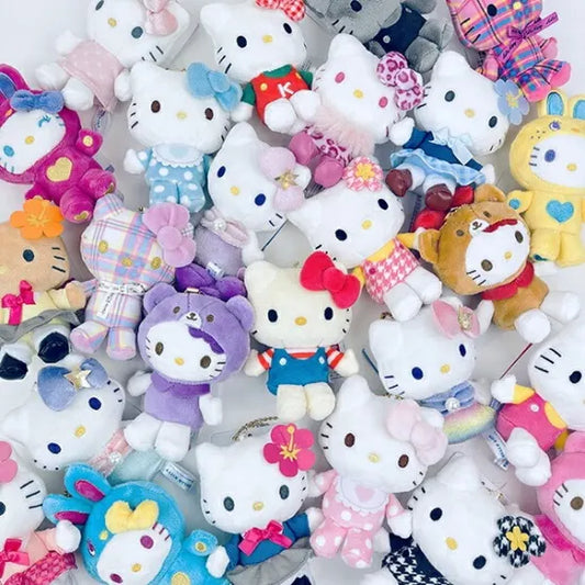 SANRIO | Hello Kitty Standard Blue Mascot Holder Plush Keychain 10cm Approx. (50th Anniversary)