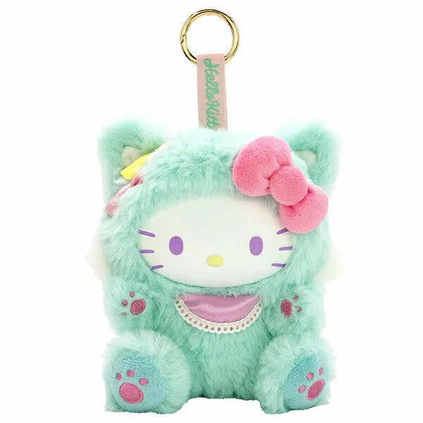 SANRIO | Hello Kitty Plush Mascot Keychain 150×110×160mm (Fine Face Cat Mint)