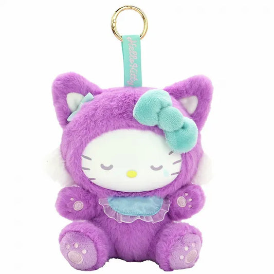 SANRIO | Hello Kitty Plush Mascot Keychain 150×110×160mm (Fine Face Cat Purple)