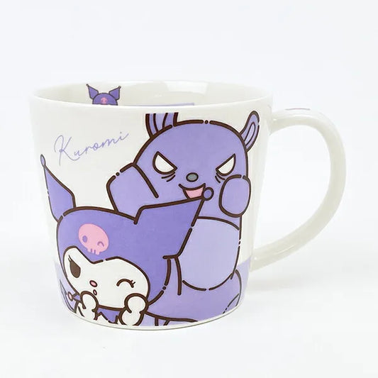 SANRIO | Kuromi Ceramic Mug Cup can be used in the microwave and dishwasher 80×Φ88mm (Milk Balloon)