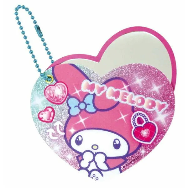 SANRIO | My Meldy Heart-pounding Slide Mirror Keychain 84×69mm (Memories Heisei Retro Sparkly)
